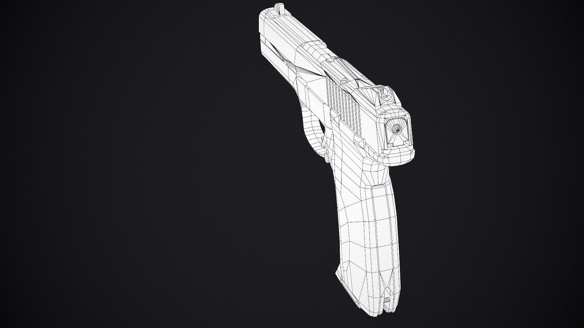 Ruger SR9 Low-poly 3D model_10
