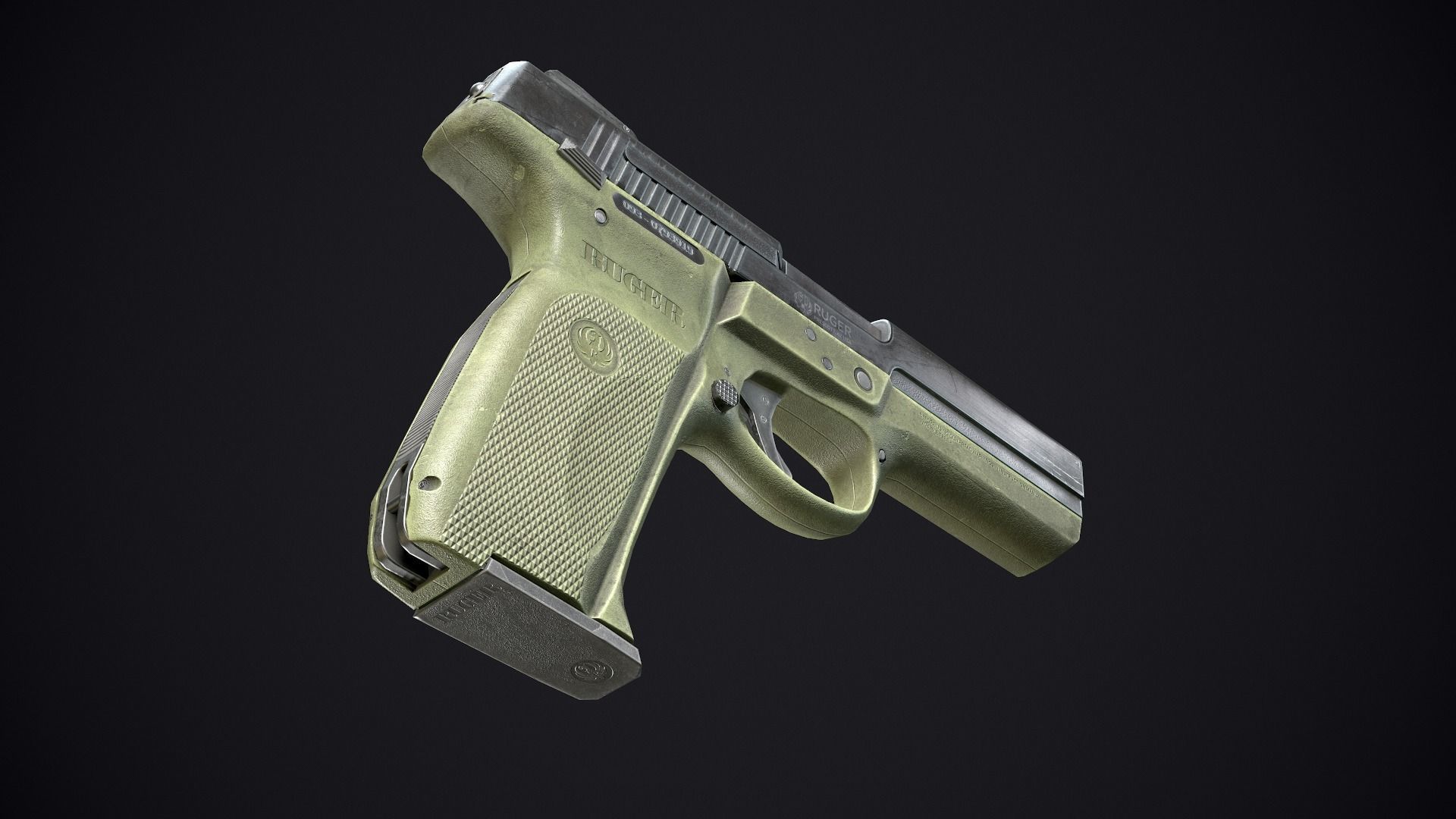 Ruger SR9 Low-poly 3D model_11