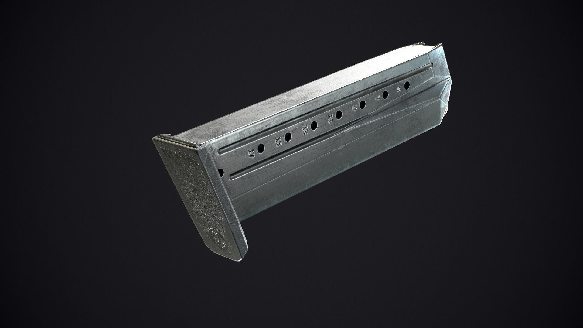 Ruger SR9 Low-poly 3D model_16