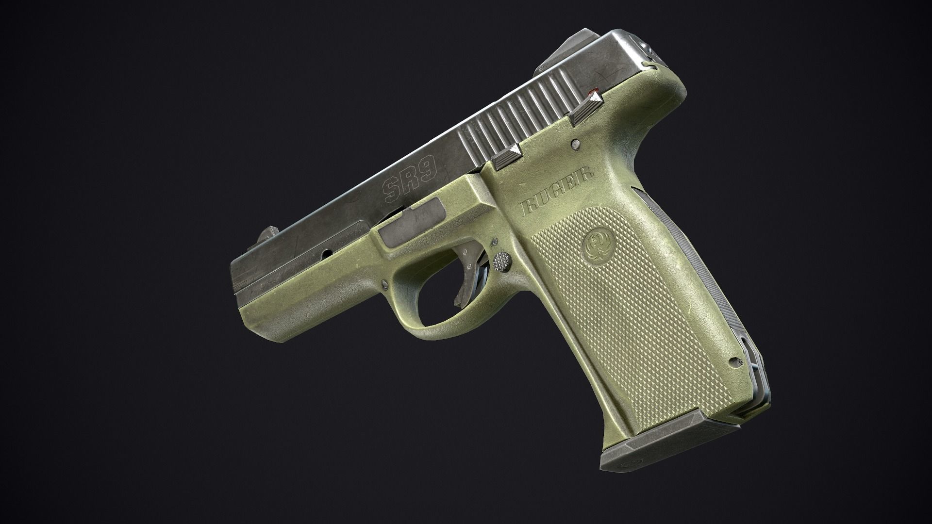 Ruger SR9 Low-poly 3D model_13