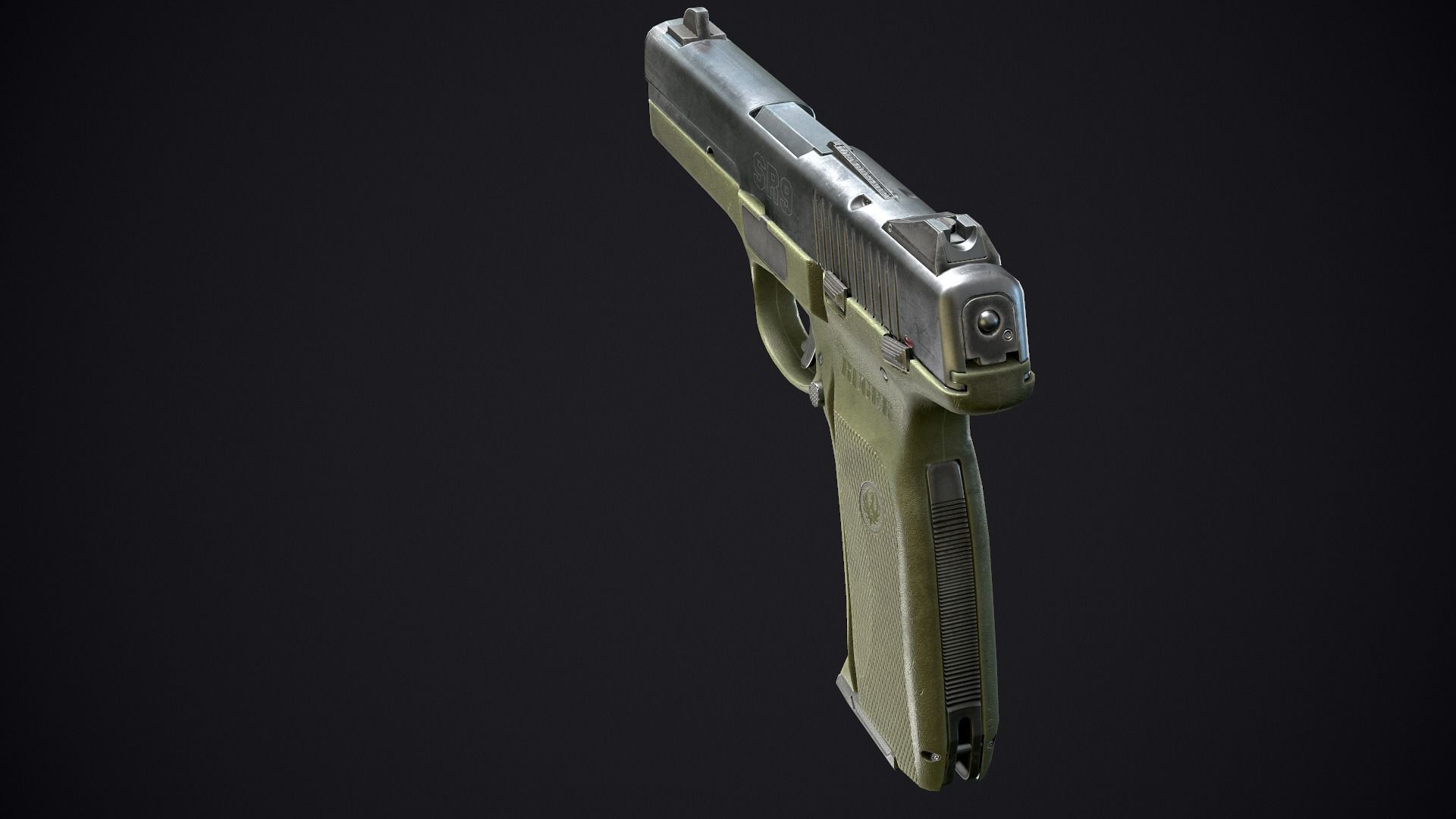 Ruger SR9 Low-poly 3D model_9