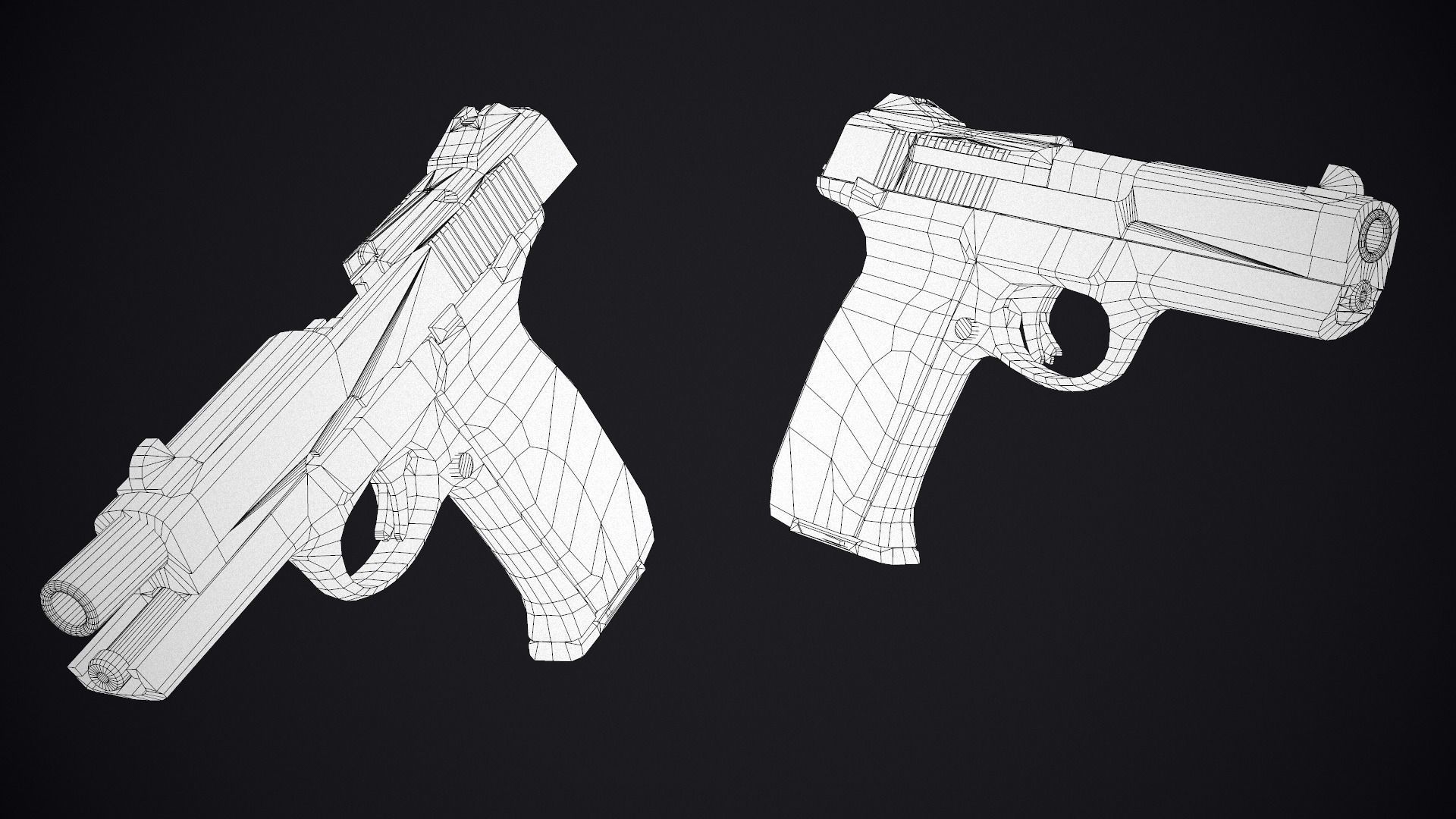 Ruger SR9 Low-poly 3D model_6