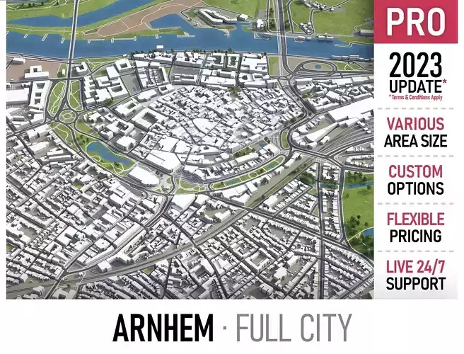 Arnhem  Low-poly 3D model