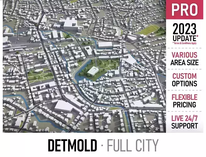 Detmold  Low-poly 3D model