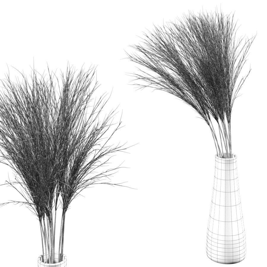 Bouquet of dried flowers 3D model_3