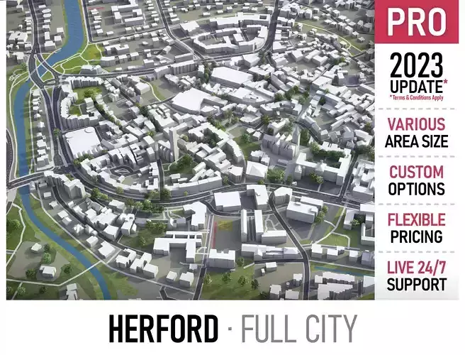 Herford  Low-poly 3D model