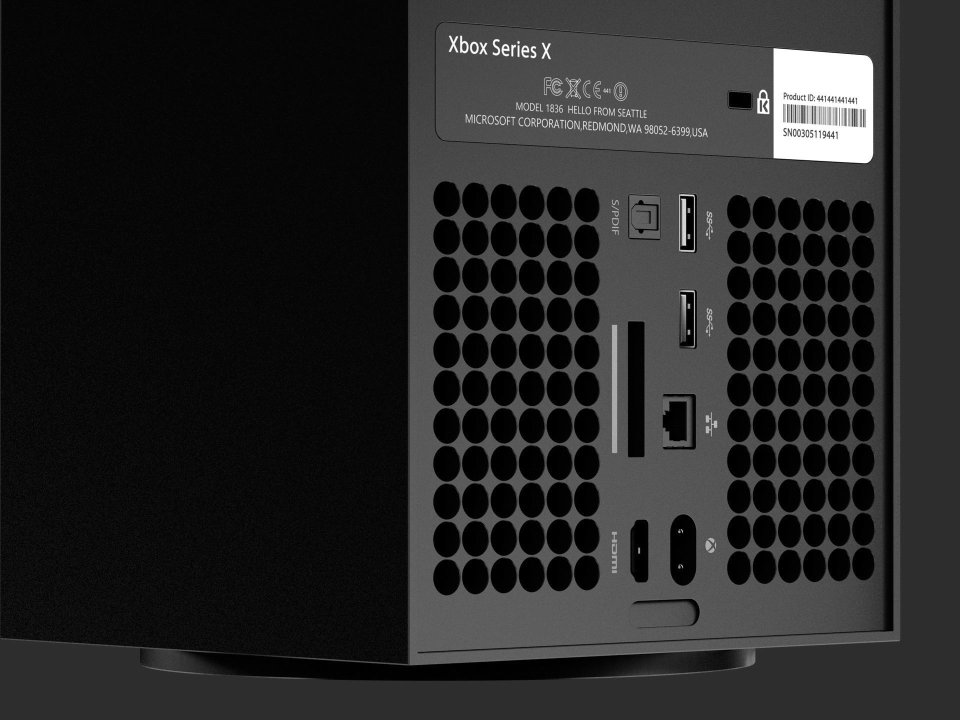 X-Box series X accurate with correct rear 3D model_2