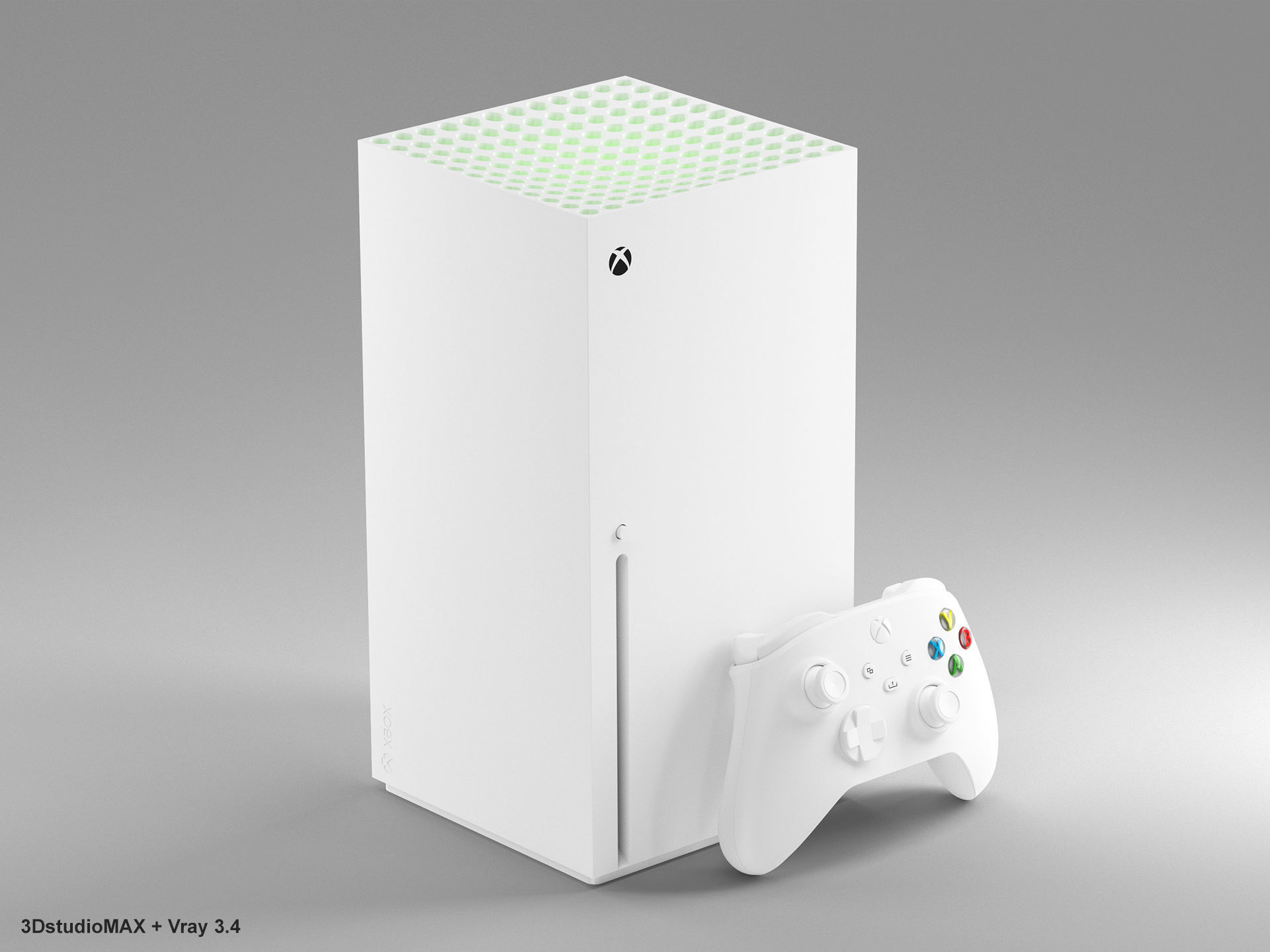 X-Box series X accurate with correct rear 3D model_22