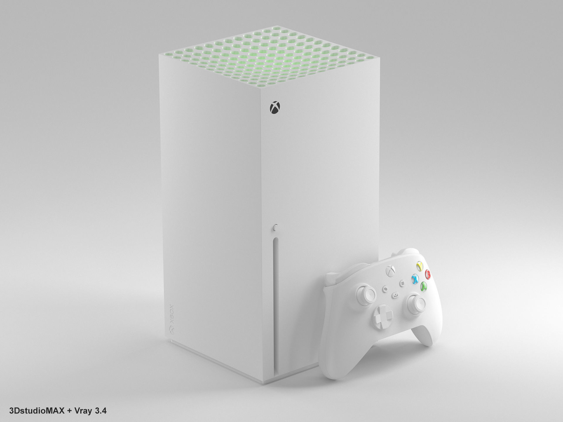 X-Box series X accurate with correct rear 3D model_21