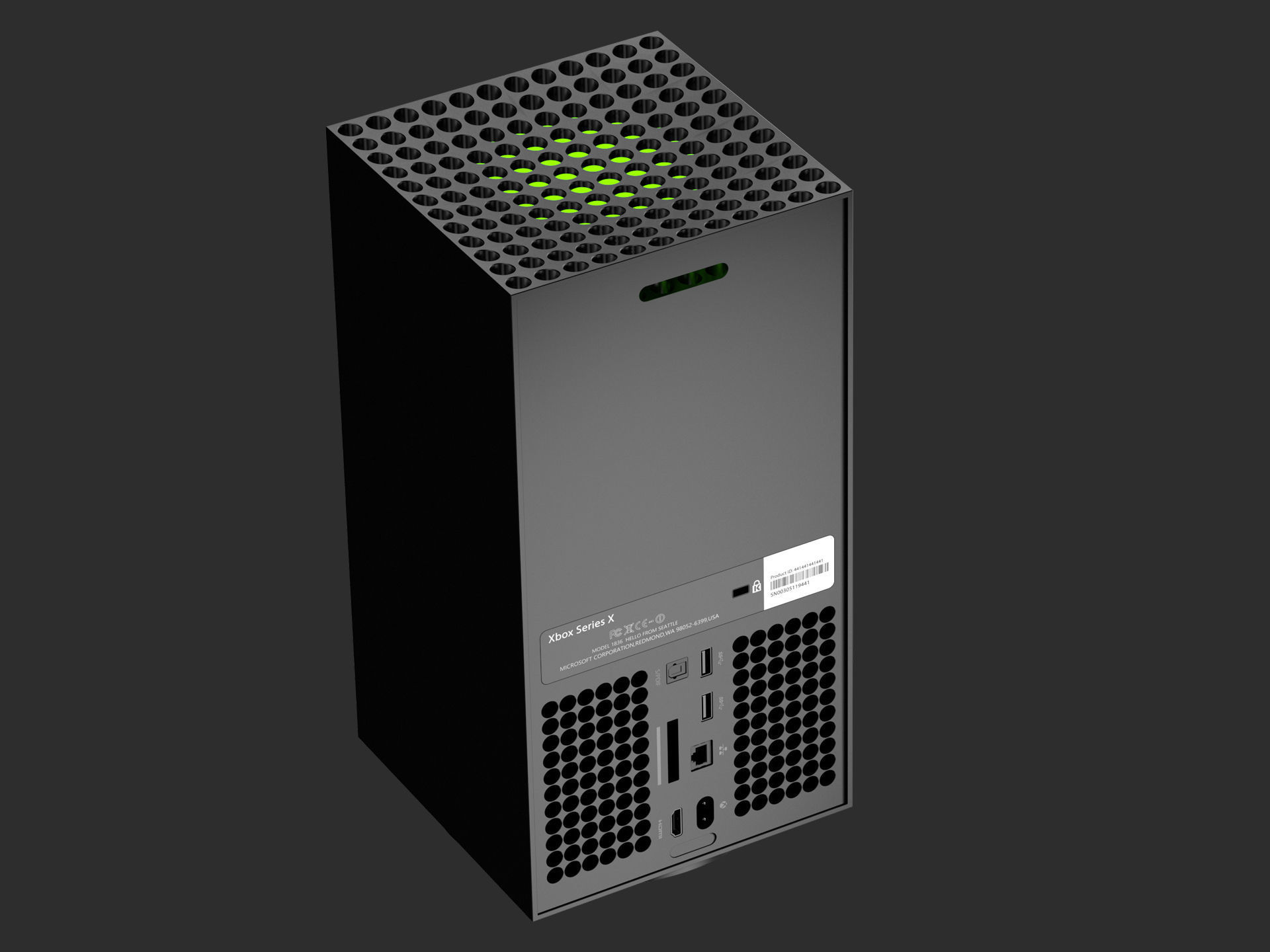 X-Box series X accurate with correct rear 3D model_24