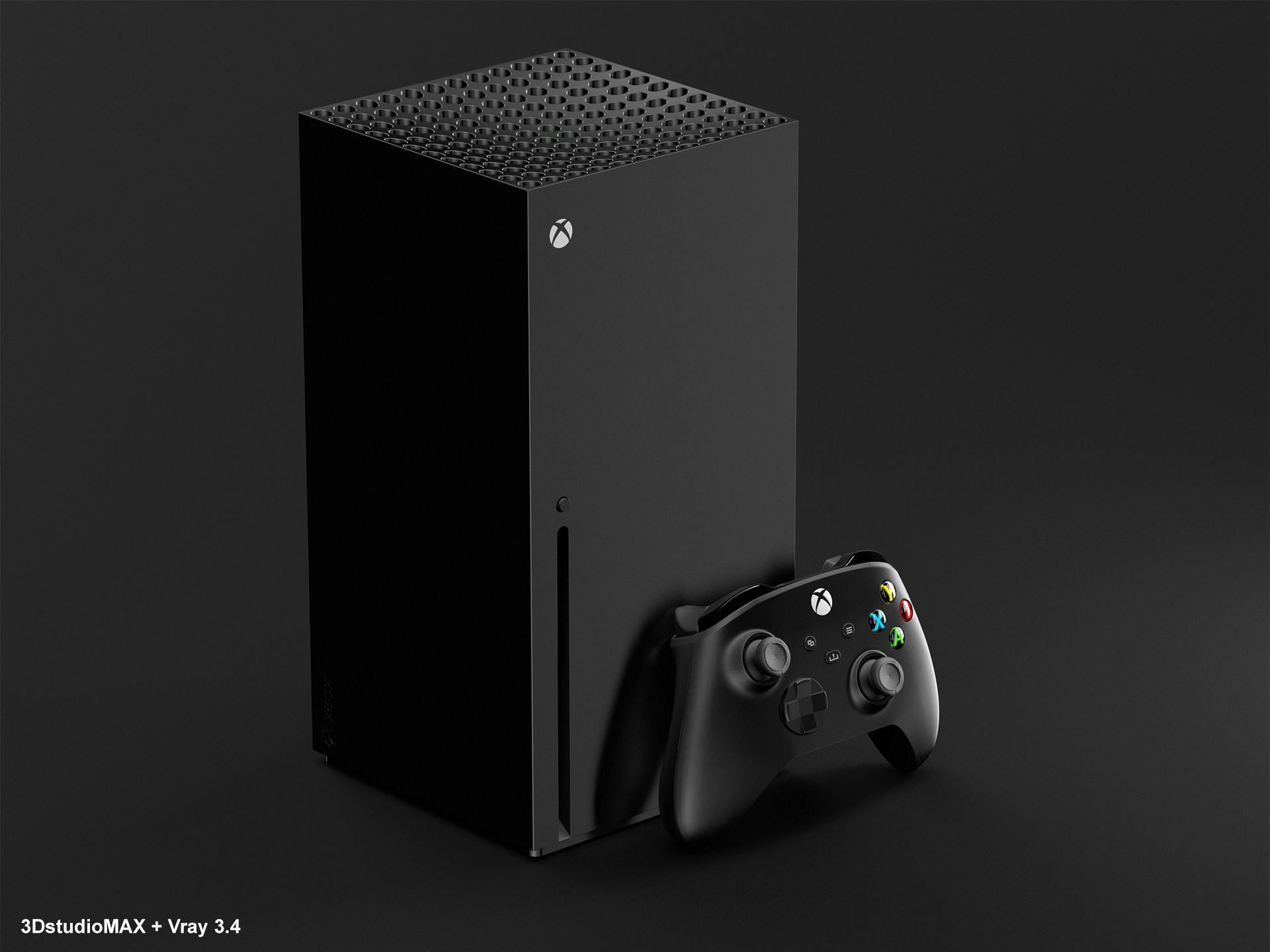 X-Box series X accurate with correct rear 3D model_1