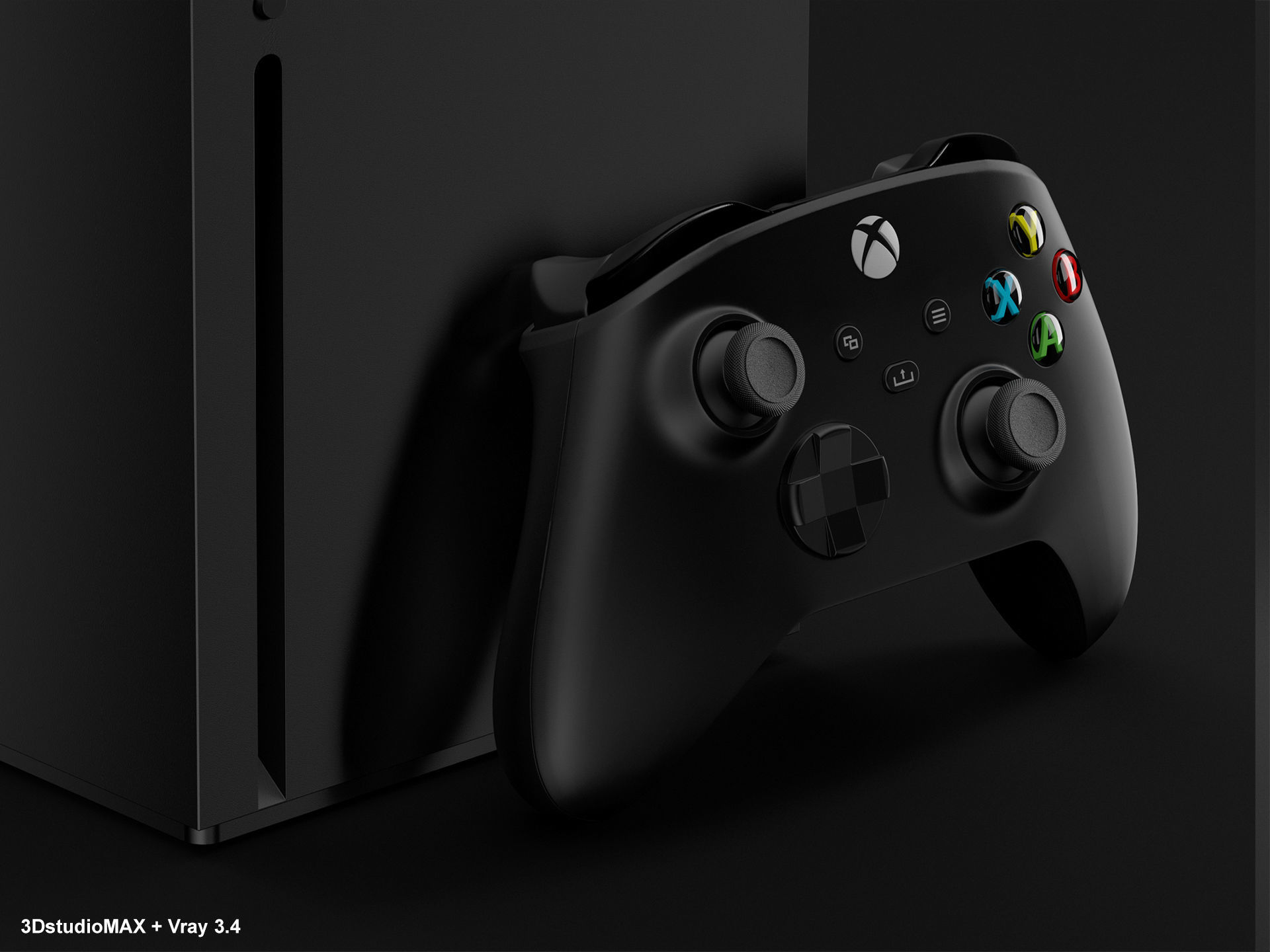 X-Box series X accurate with correct rear 3D model_3