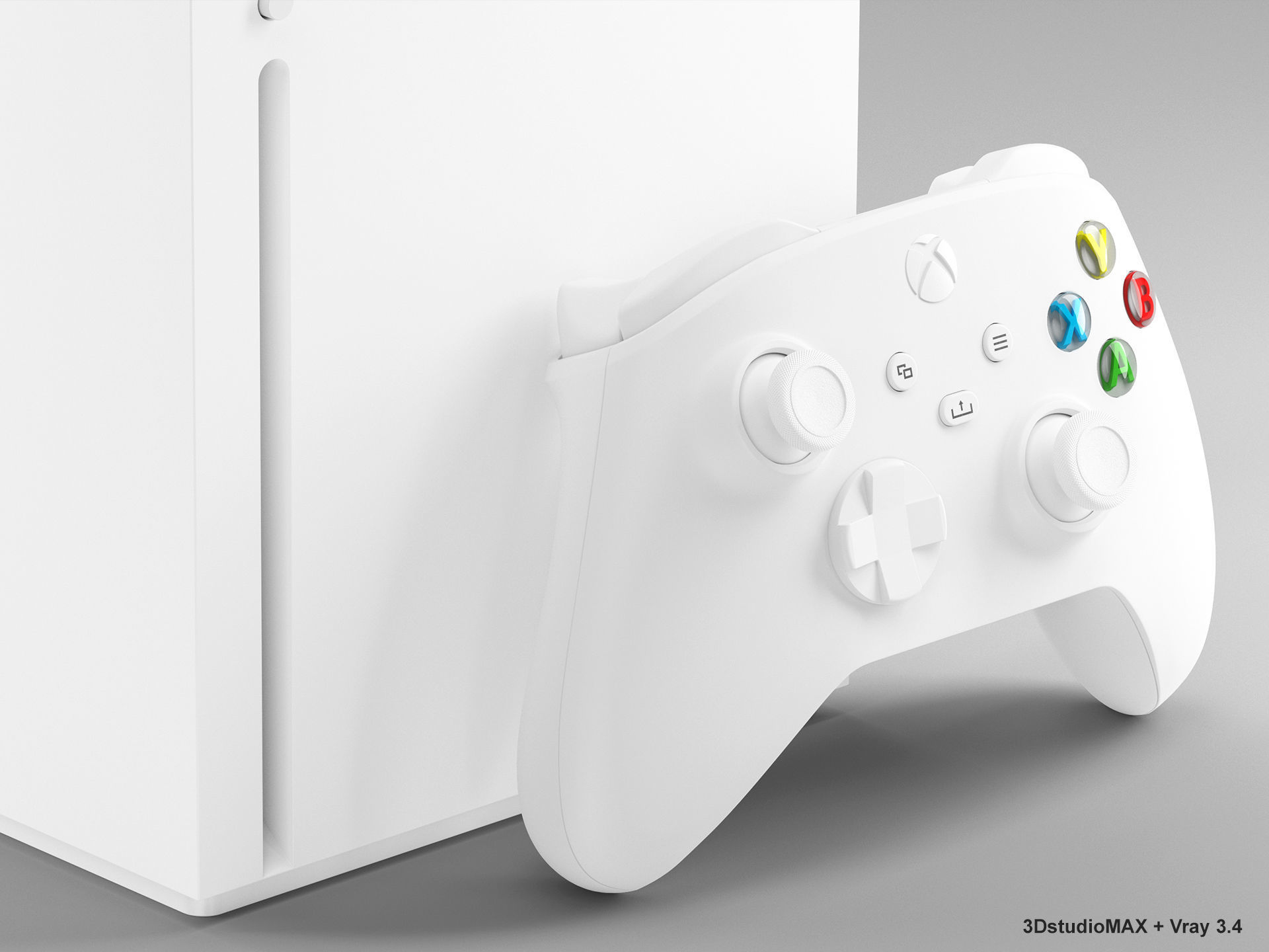 X-Box series X accurate with correct rear 3D model_23