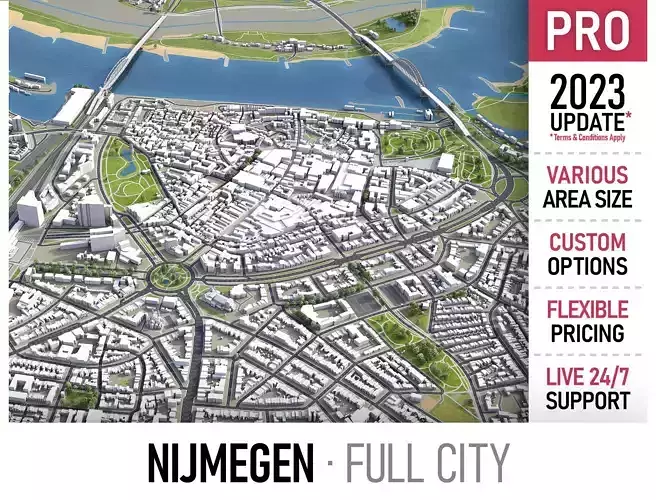 Nijmegen Low-poly 3D model