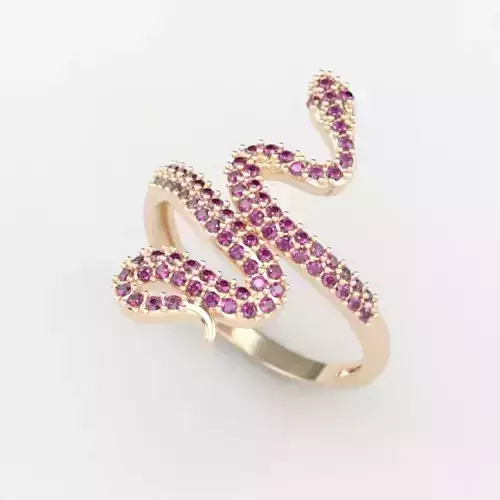 Women Snake Ring with gems