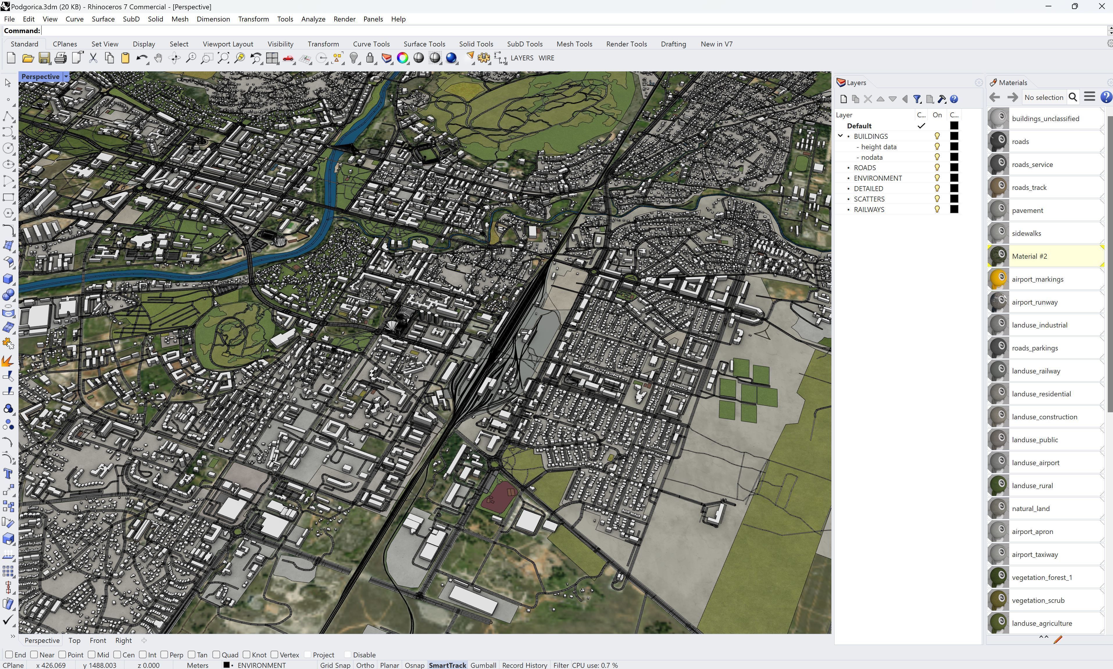 Podgorica - 3D City Model Low-poly 3D model_16