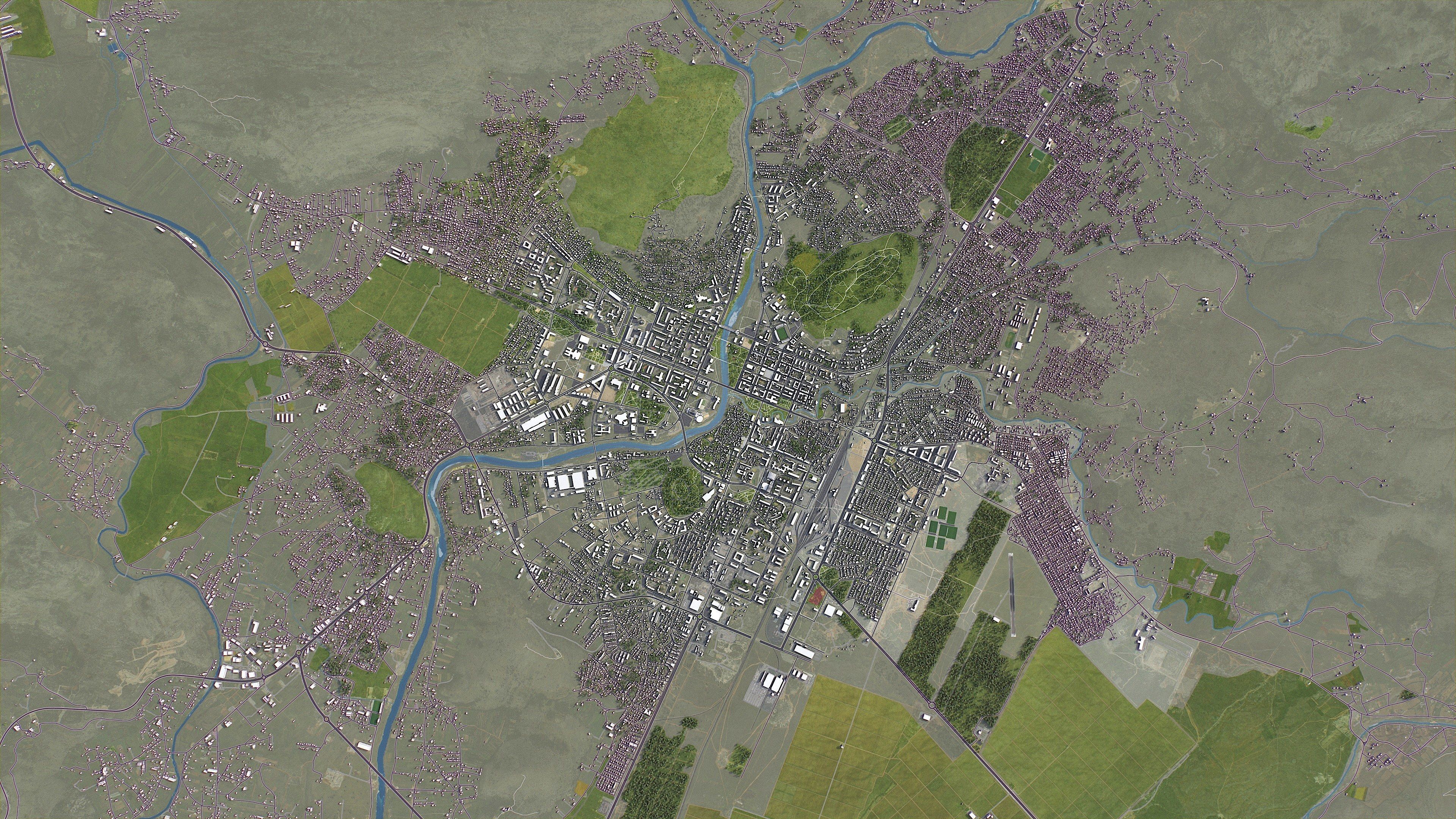 Podgorica - 3D City Model Low-poly 3D model_12