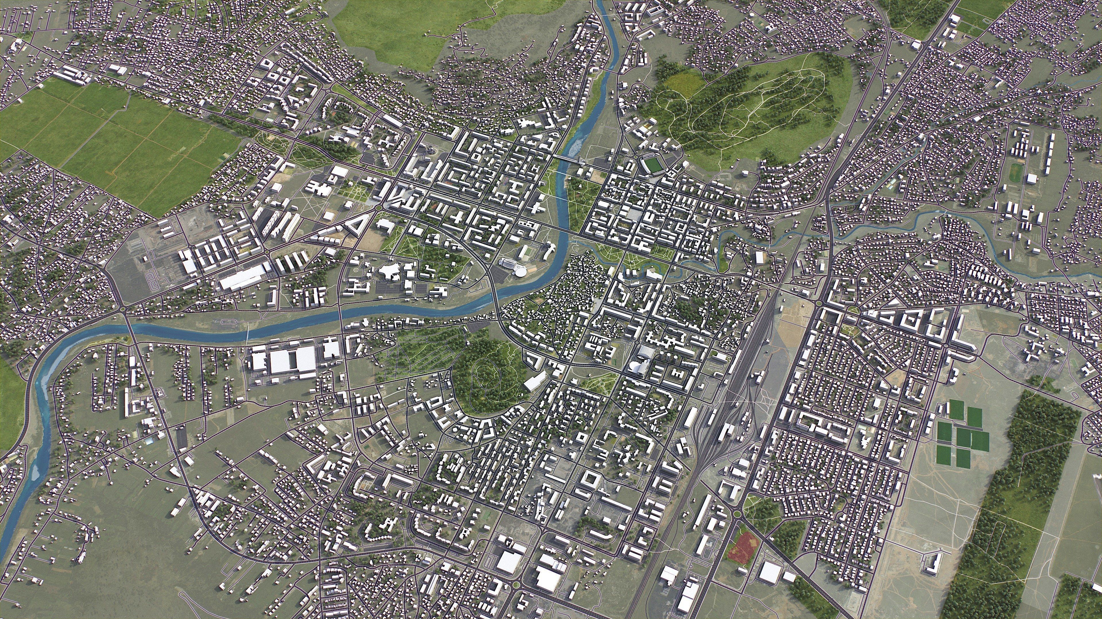 Podgorica - 3D City Model Low-poly 3D model_8