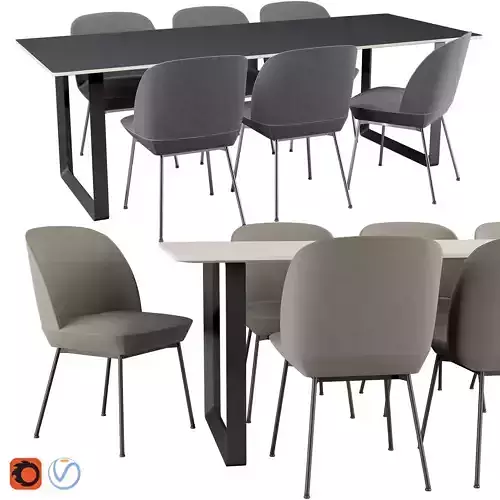 Muuto Oslo Chair And 70-70 Table