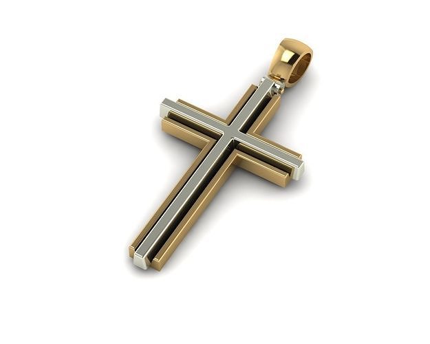 Elegance Unisex Golden Cross  3D print model