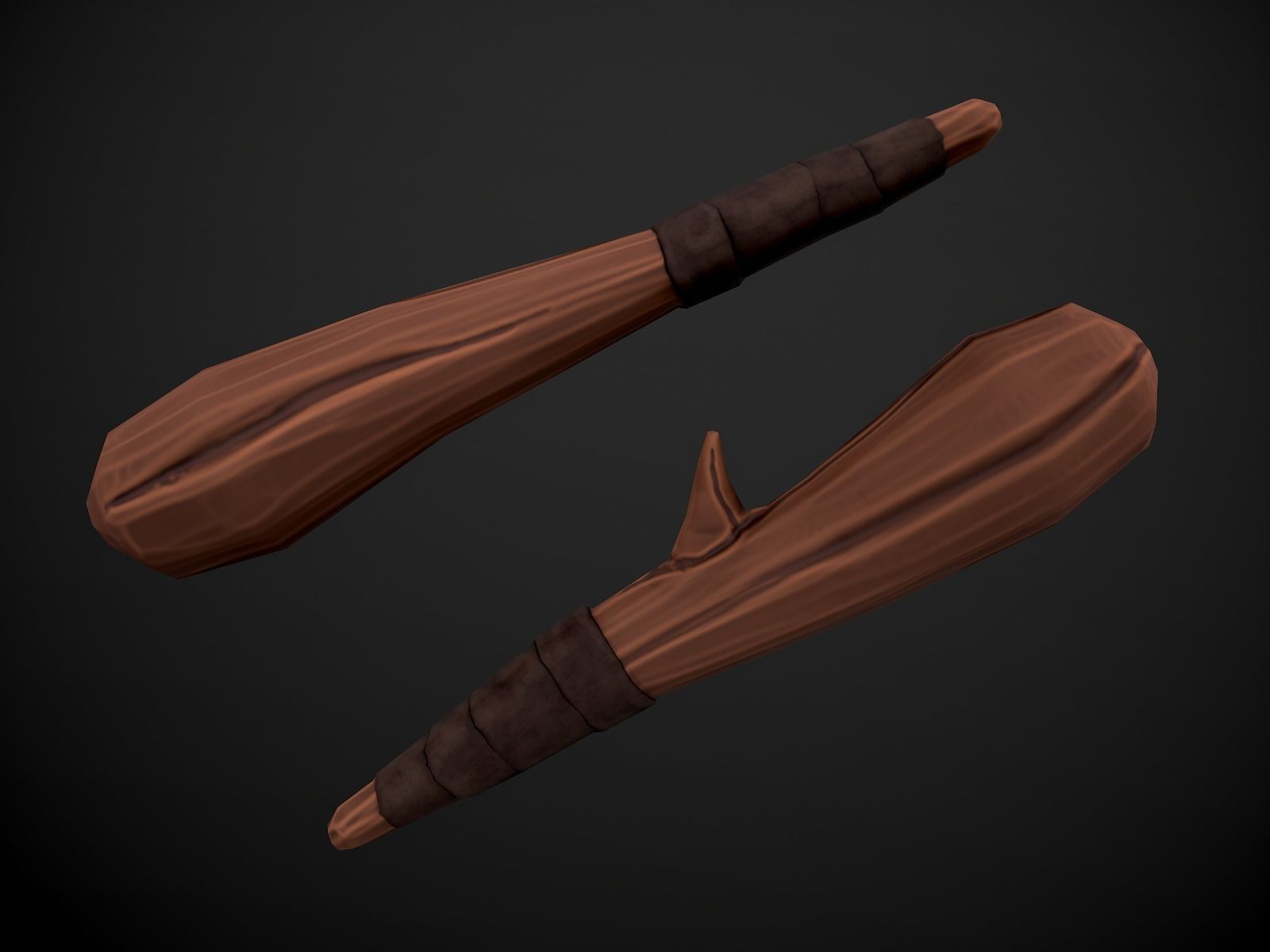 Stylized Primitive Weapons pack Low-poly 3D model_12