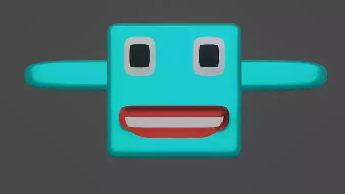 Cube Cartoon Character
