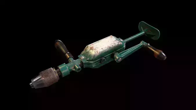 Drill game ready and pbr texture