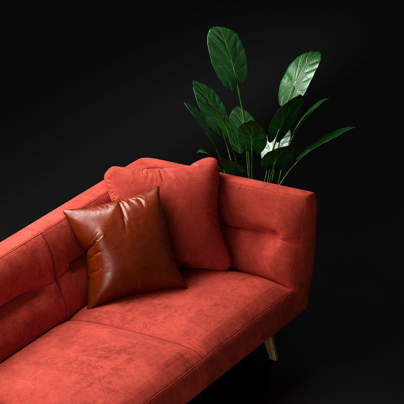 Natuzzi Positano 3 seater sofa 3D model_6