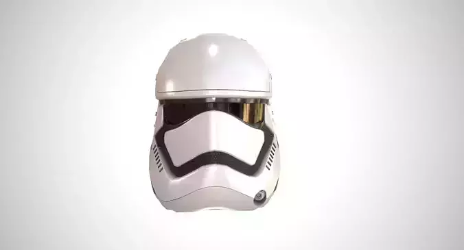 Star Wars Stormtrooper Helmet - White Plastic Low-poly 3D model