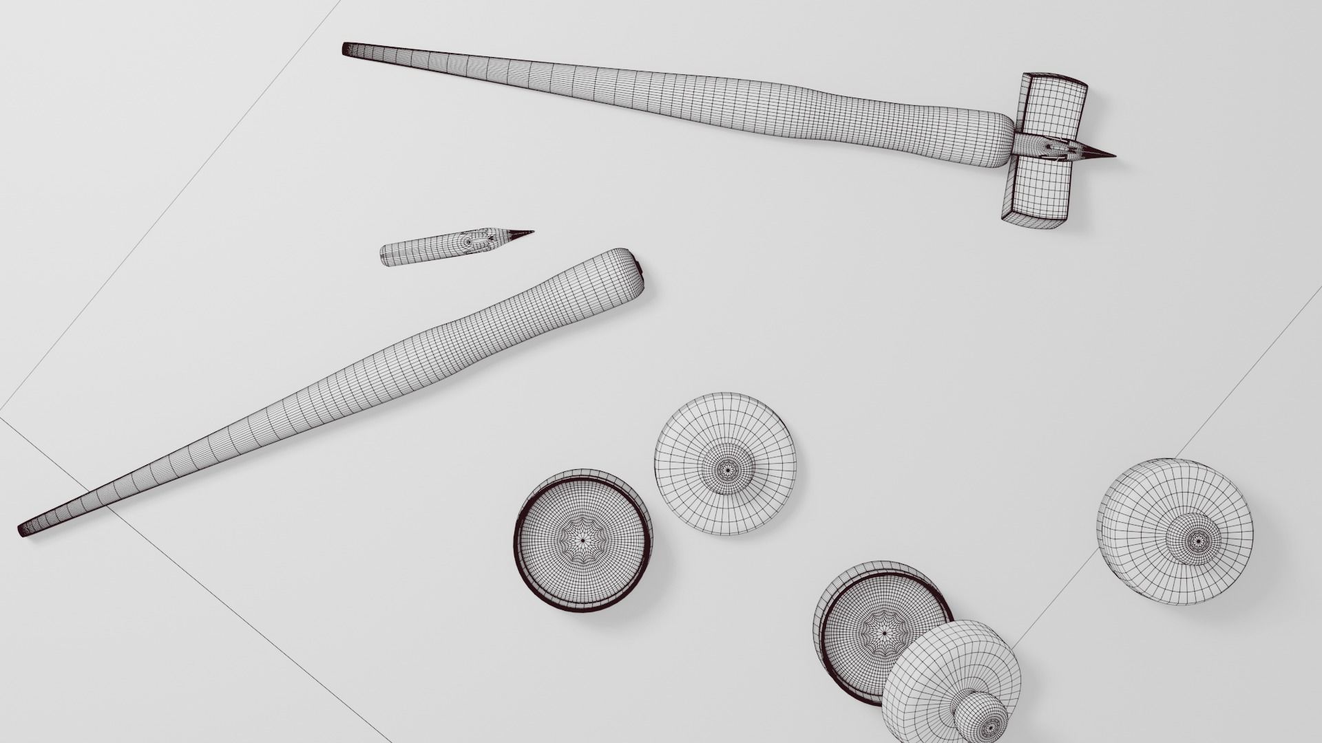 Calligraphy Set Dip Pen G Nib Ink Ceramic Pot and Pen Support 3D model_12