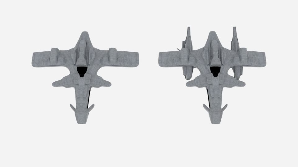 Scifi Spaceship 3D model_4