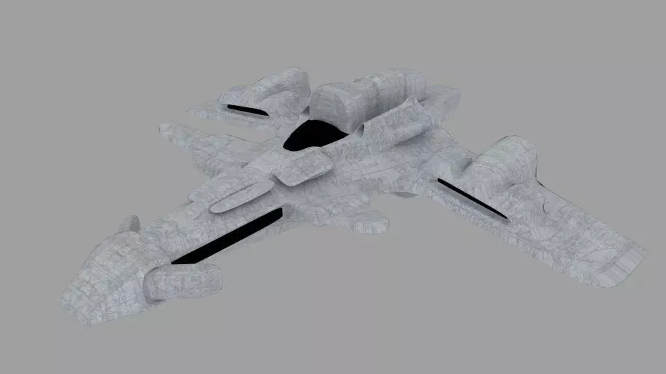 Scifi Spaceship 3D model_0