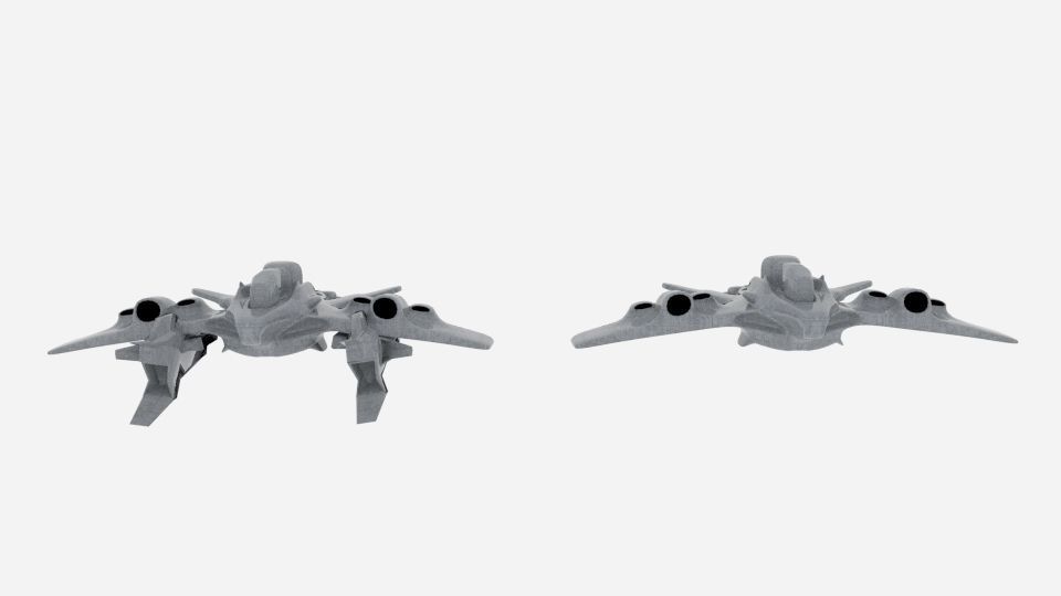 Scifi Spaceship 3D model_2