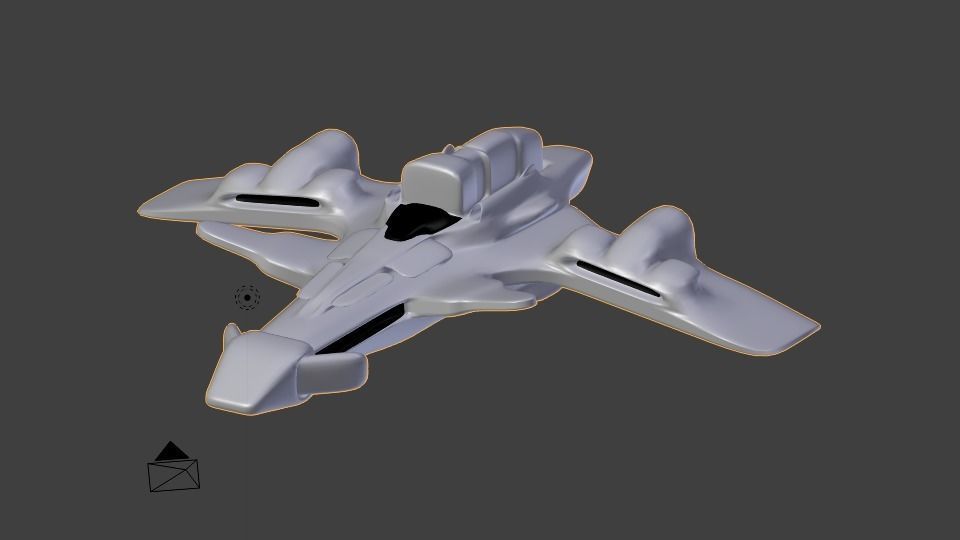 Scifi Spaceship 3D model_7