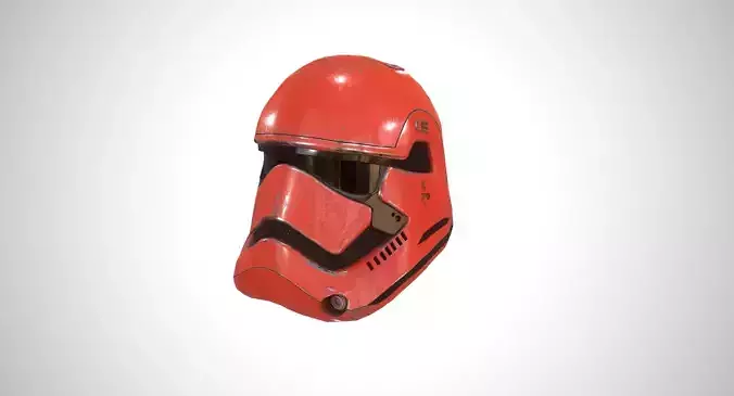 Star Wars Stormtrooper Helmet - Red Steel Low-poly 3D model