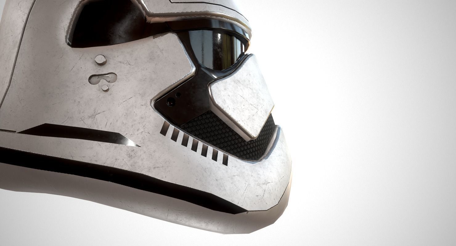 Star Wars Stormtrooper Helmet Low-poly 3D model_11