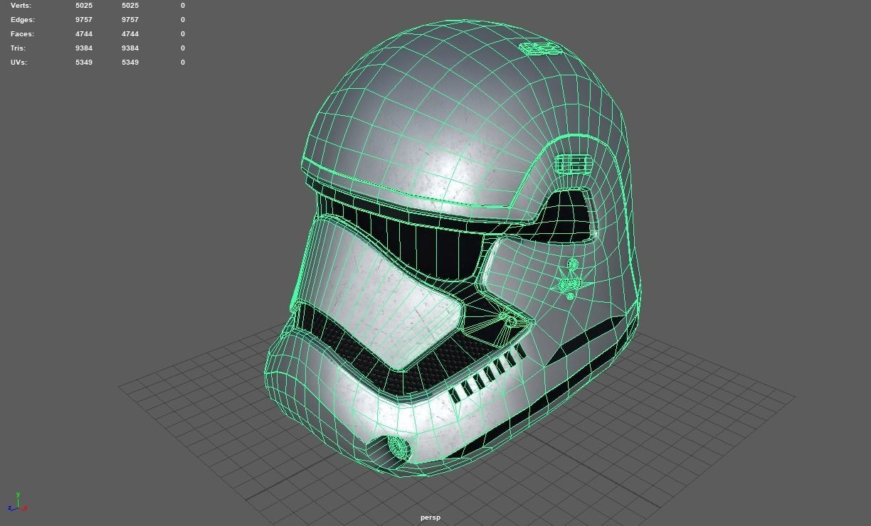 Star Wars Stormtrooper Helmet Low-poly 3D model_4