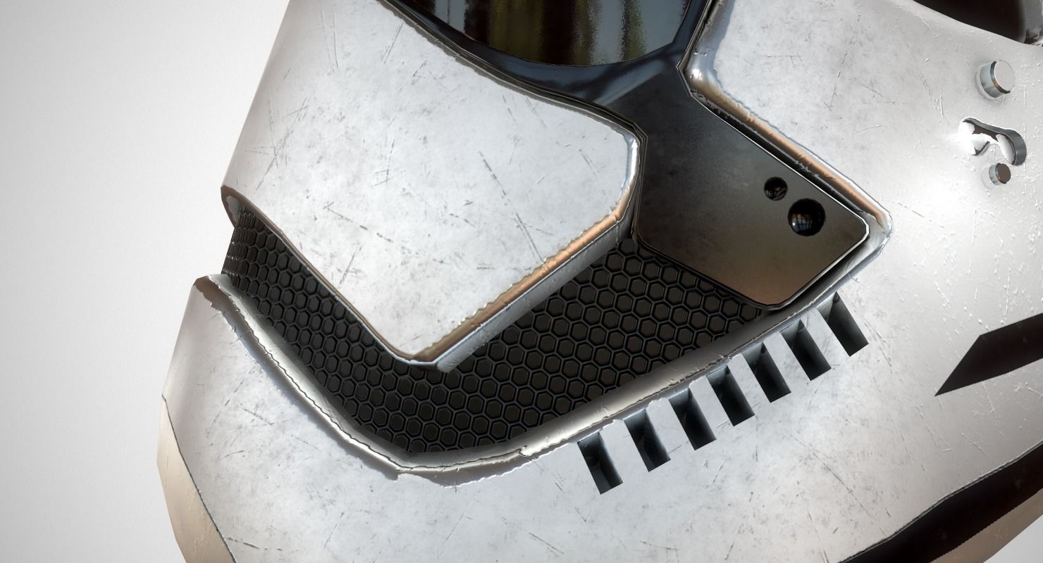 Star Wars Stormtrooper Helmet Low-poly 3D model_10