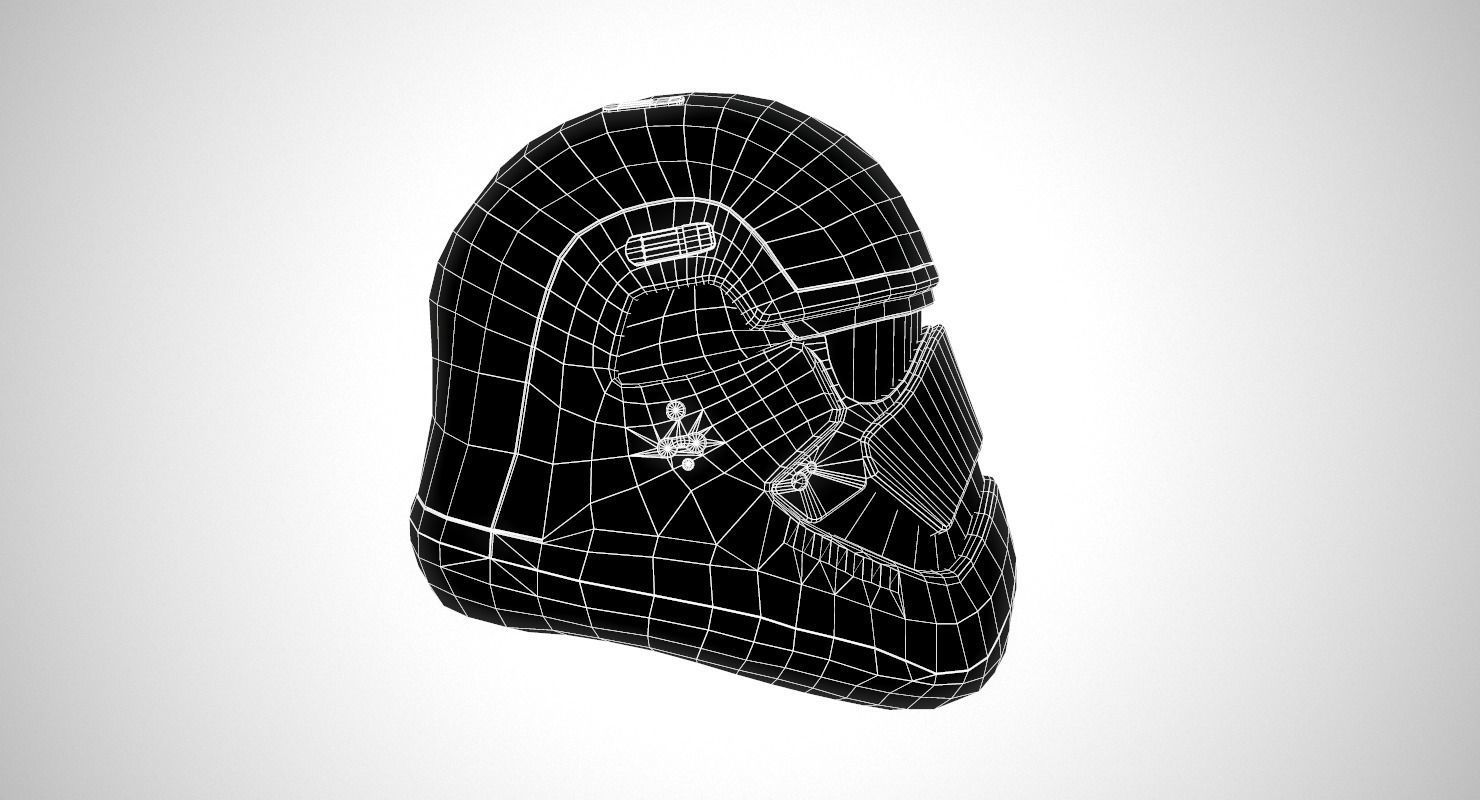 Star Wars Stormtrooper Helmet Low-poly 3D model_16
