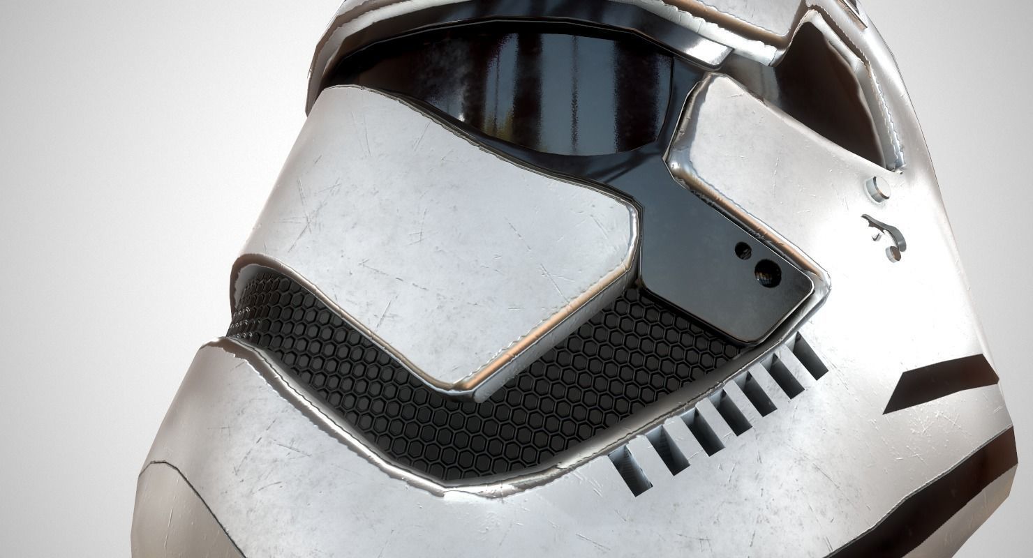 Star Wars Stormtrooper Helmet Low-poly 3D model_12