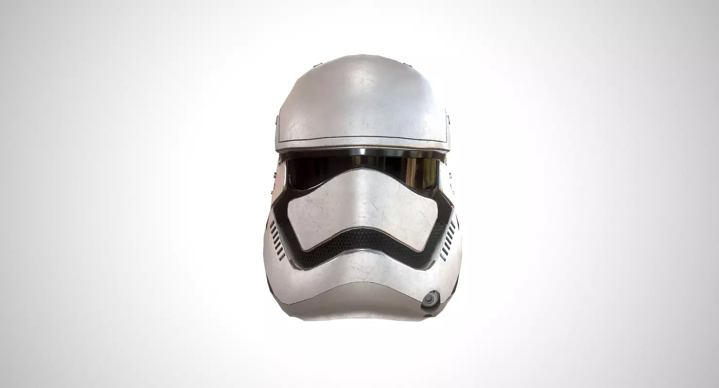 Star Wars Stormtrooper Helmet Low-poly 3D model_0