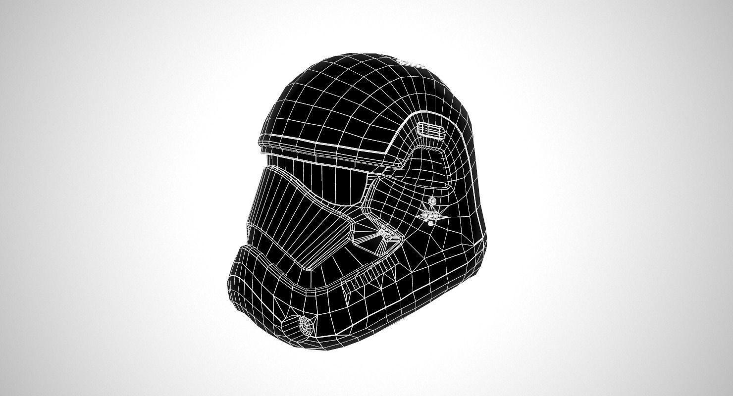 Star Wars Stormtrooper Helmet Low-poly 3D model_14