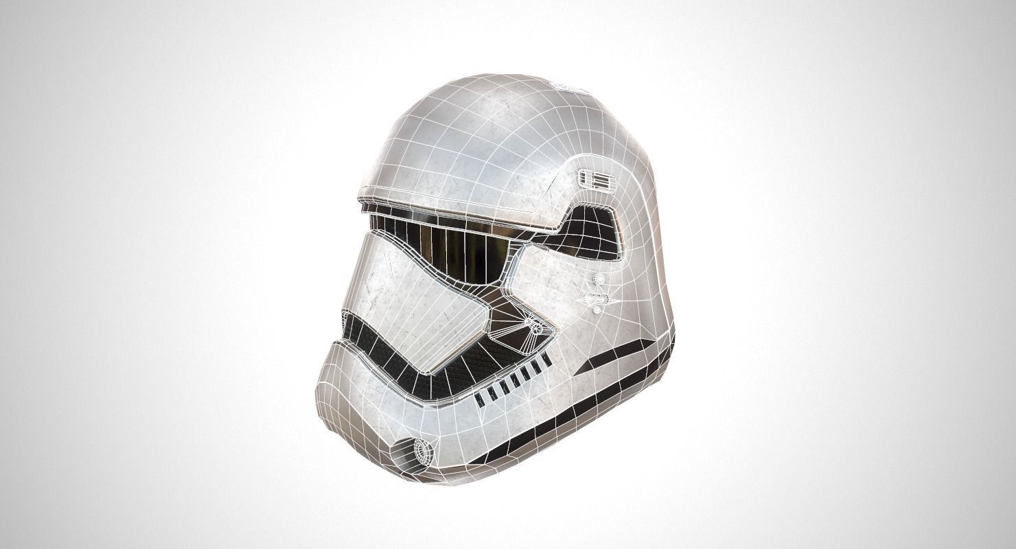 Star Wars Stormtrooper Helmet Low-poly 3D model_13