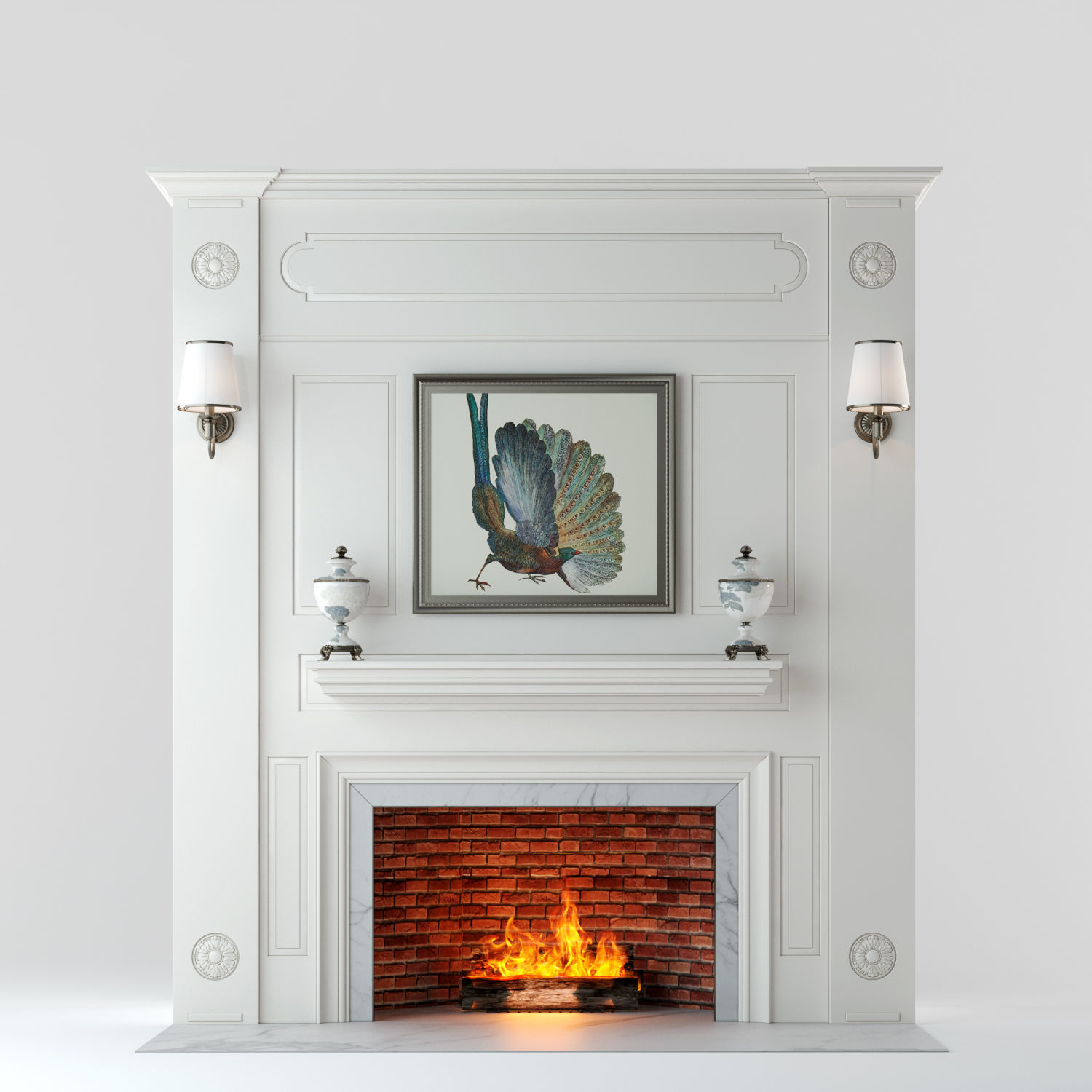 Fireplace Design V2 model 3D model_1