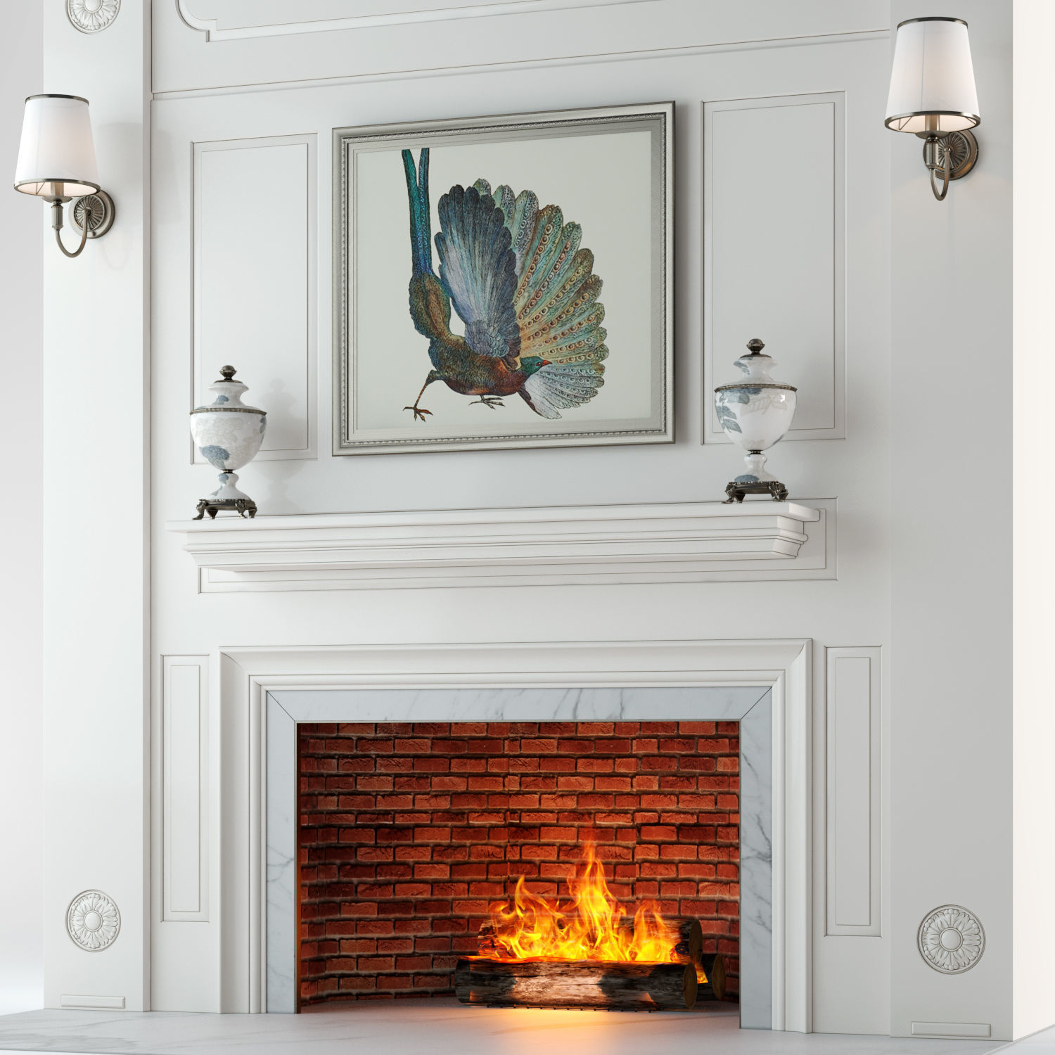 Fireplace Design V2 model 3D model_5