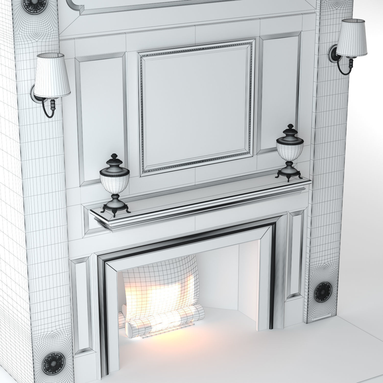 Fireplace Design V2 model 3D model_4