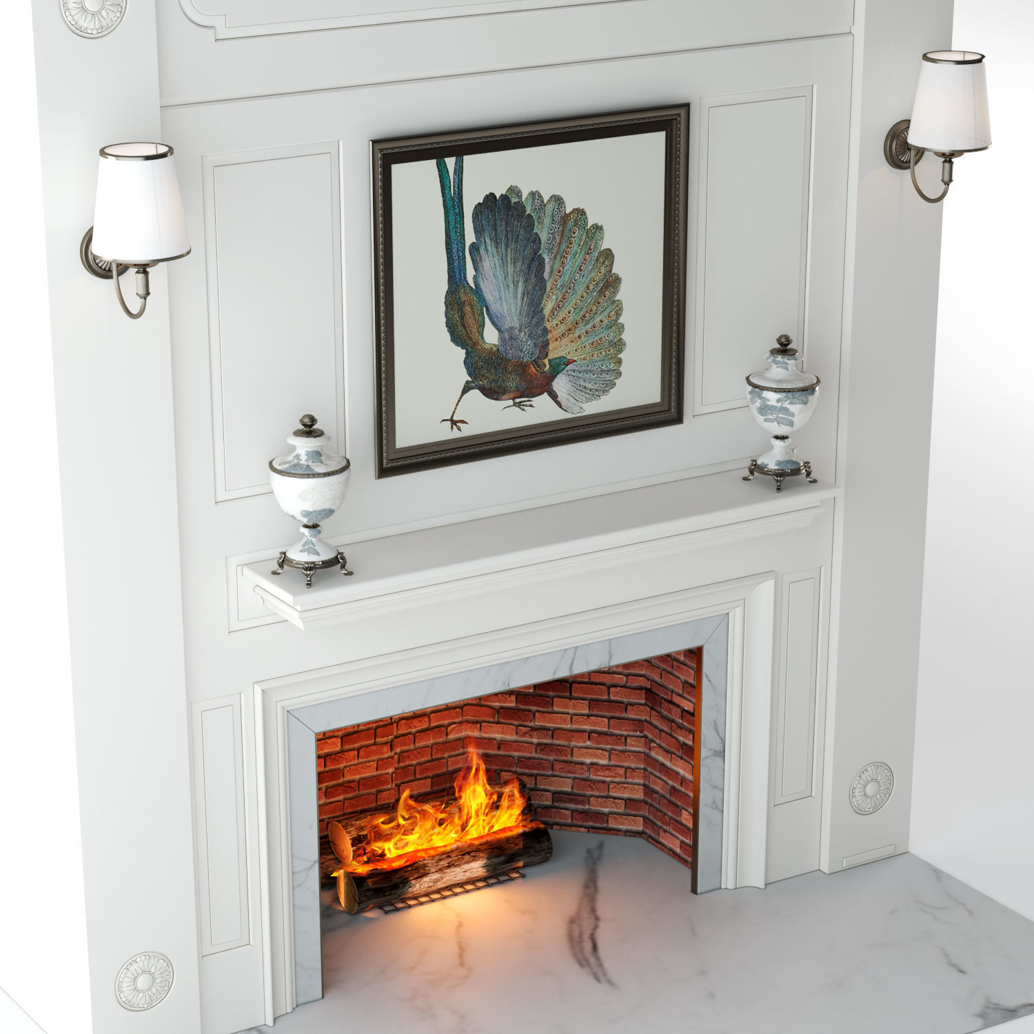 Fireplace Design V2 model 3D model_3
