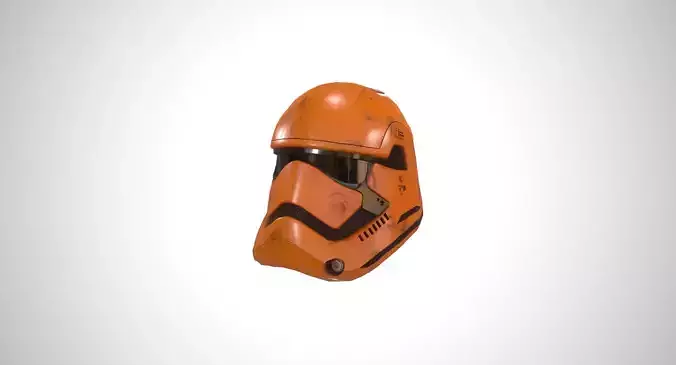 Star Wars Stormtrooper Helmet - Yellow Steel Low-poly 3D model