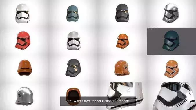 Star Wars Stormtrooper Helmet  3D Model Collection