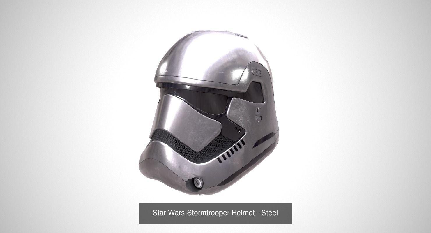 Star Wars Stormtrooper Helmet  3D Model Collection_11